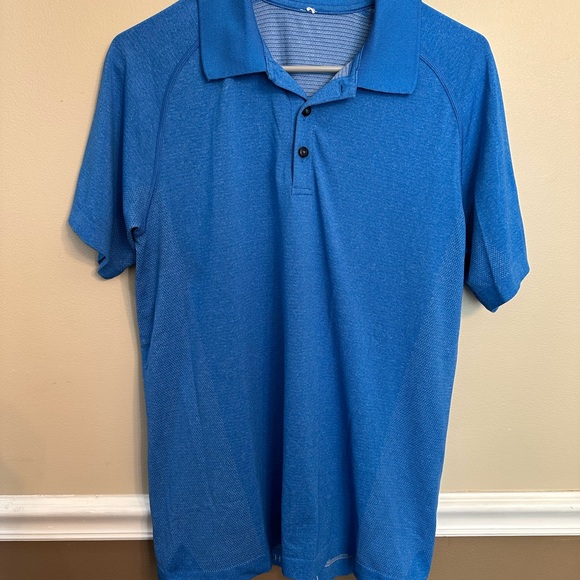 lululemon athletica bresthable vibrant Blue Polo Shirt - Picture 1 of 5